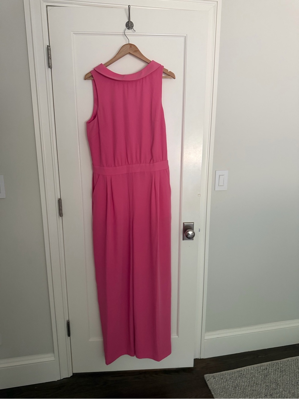 Boden Bright Pink Sleeveless Wide-Leg Jumpsuit